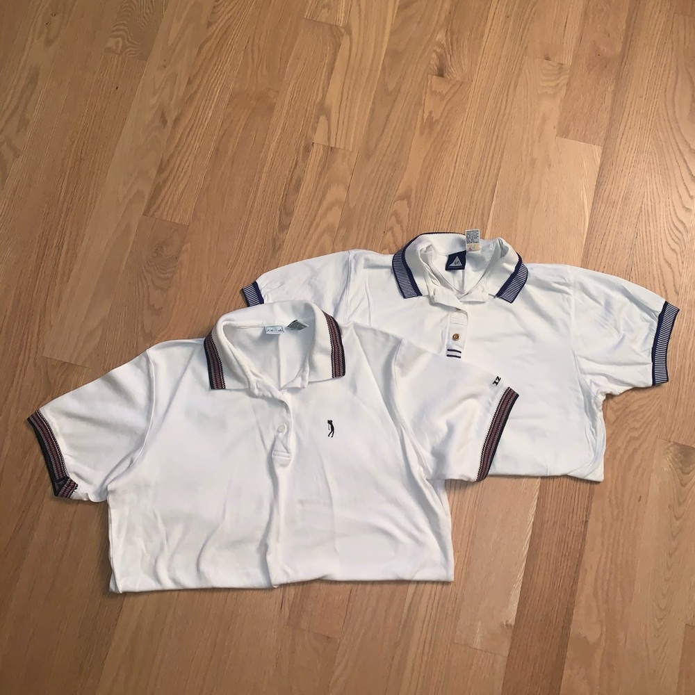 Set of 2 White Golfing Shirts